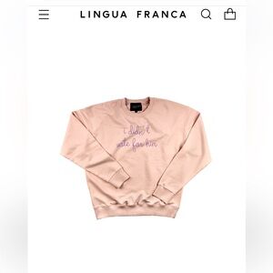 Lingua Franca embroidered sweatshirt